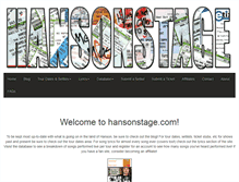 Tablet Screenshot of hansonstage.com